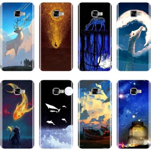 Funny Cat Deer Giraffe Fish Art Phone Case For Samsung Galaxy C5 C7 C8 Soft Silicone Back Cover For Samsung Galaxy C5 C7 C9 Pro