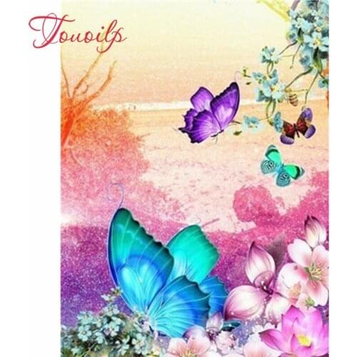 Diamant broderie vente plein carré diamant peinture fleurs papillon strass décoration de la maison Kit d'artisanat cadeau fait