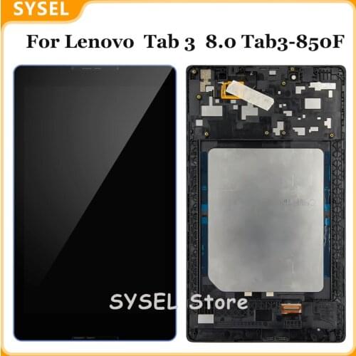 For Lenovo Tab 3 8.0 Tb3-850 TB3-850M TB3-850F ZA17 LCD Display Touch Screen Digitizer Glass Assembly + Frame