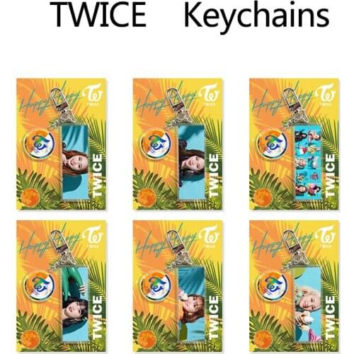 Kpop Twice Acrylic Keychain Album Momo Sana Mina Photos of Bag Backpack Momo Accessories PVC Rectangular Pendant Key Ring Gift