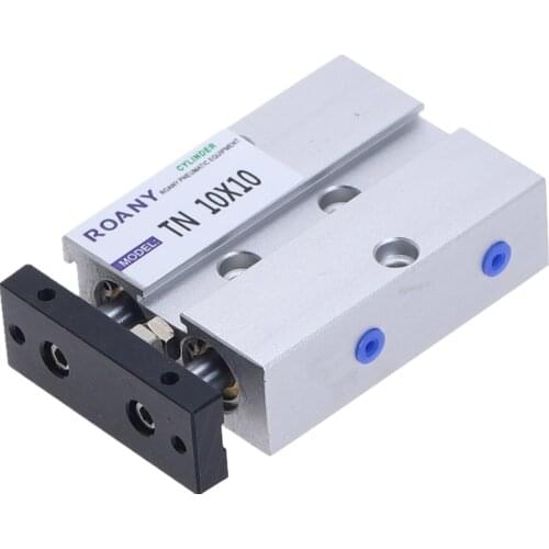 Double Rod Pneumatic Cylinder TN 10mm Bore 10/15/20/25/30/35/40/50/60/70/80/90/100/125/150mm Stroke Air Cylinder Aluminum Alloy