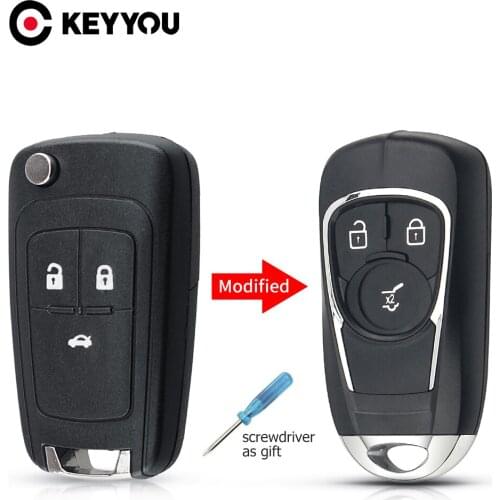 KEYYOU 3 Buttons Modified Car Key Case For Chevrolet Cruze Epica Lova Camaro Impala For Opel Insignia Astra J Zafira HU100 Blade