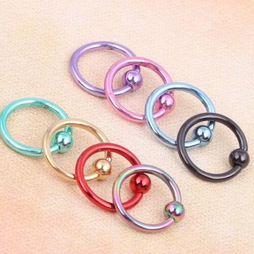16G Captive Bead Ring BCR Horseshoe Circular Barbell CBR Nose Ear Piercing 100pcs Body jewelry Tragus ring