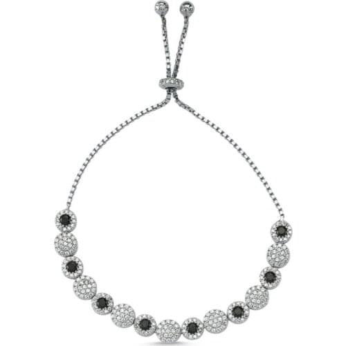 KUTAYDAN 925 Sterling Silver Zircon Stone Lift Bracelet