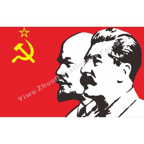 Lenin Stalin Flag 3ft X 5ft Polyester Banner Flying 150* 90cm Custom Flag Outdoor USS3