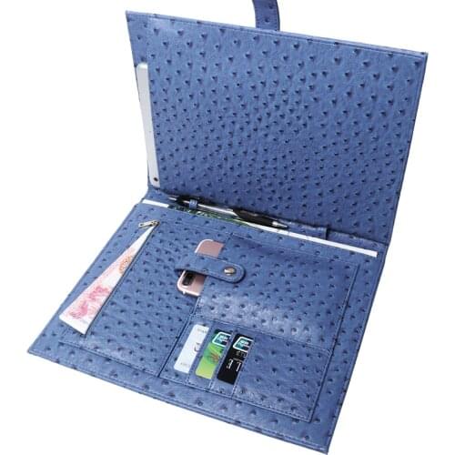 Fashionable Women Ostrich Pattern IPad Protective A4 Document Bag Convenient Laptop Female File Holder Case Bag