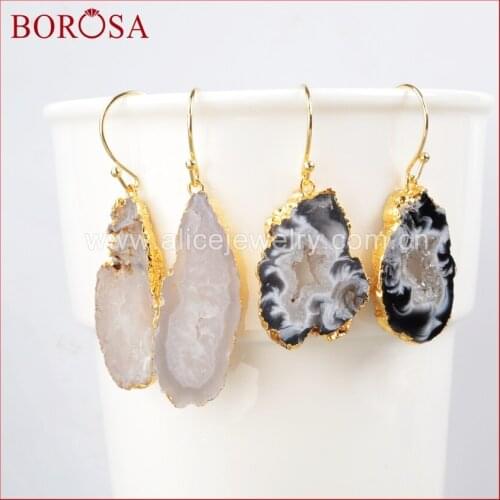 BOROSA Fashion Crystal Dangle Earrings For Women Crystal Quartz fashion Drop Earrings G516