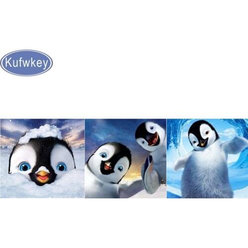 3 pcs set Diamond Embroidery Penguin,animal,5D,diy Diamond Painting Cross Stitch,Penguin picture,Diamond Mosaic,home Decoration