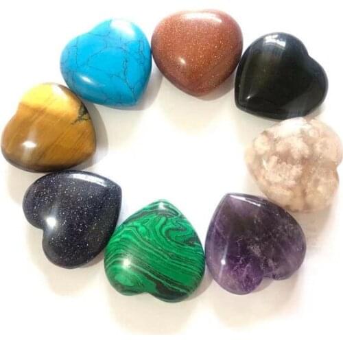 Natural Rose Quartz Crystals Gift Love Puffy Heart Shaped Stone Love Healing crystal Gemstone