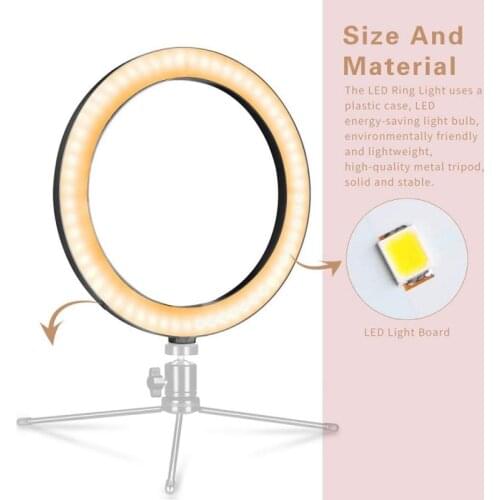 New LED Ring Light Arc Surface Live Ring Fill Light Multi-Spec Dimmable Ring Flash USB Powered Photography Video Selfie Lamp
