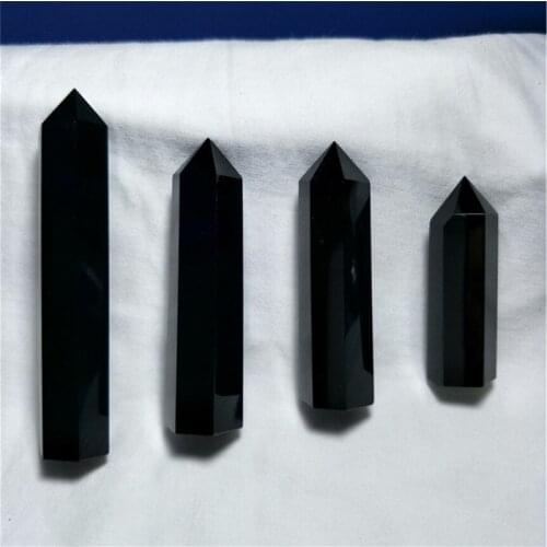 Wholesale 100% Natural Obsidian Crystal Column Quartz Stone Crystals Decoration Ornament Home Using Meditation Healing