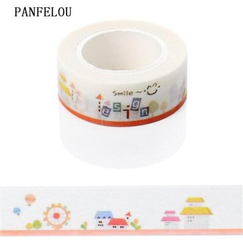 PANFELOU 1.5CMx10M words Dividing Stickers border masking adhesive paper washi tape DIY Scrapbooking Hand account