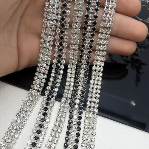 Claw chain bling rhinestone sticker sheets luxurious phone case decor Self Adhesive Scrapbooking Sticker shoes decoration 100cm