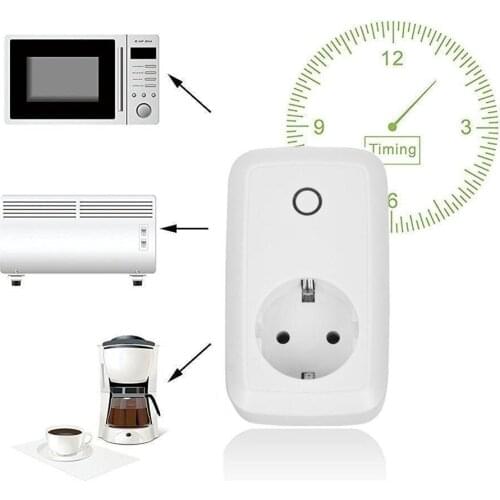 EU Plug WIFI Intelligent Control Smart Plug Smart Switch Socket Audio Control Smart Timing Socket Wireless Outlet Voice