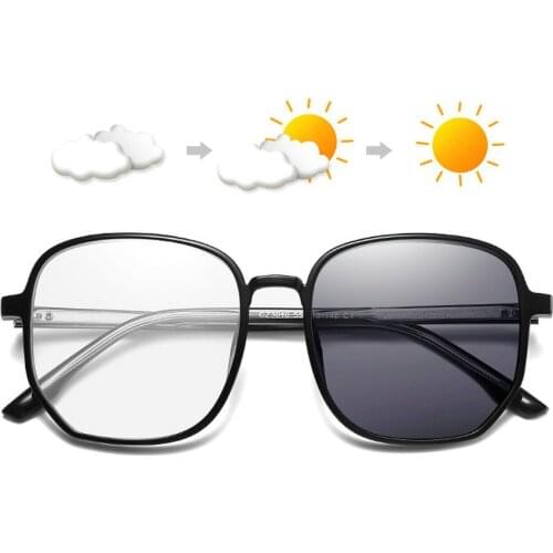 Transition Sunglasses Photochromic Myopia Eyeglasses Finished Myopia Glasses for Men Women Computer Optical Glasses Frame UV NX