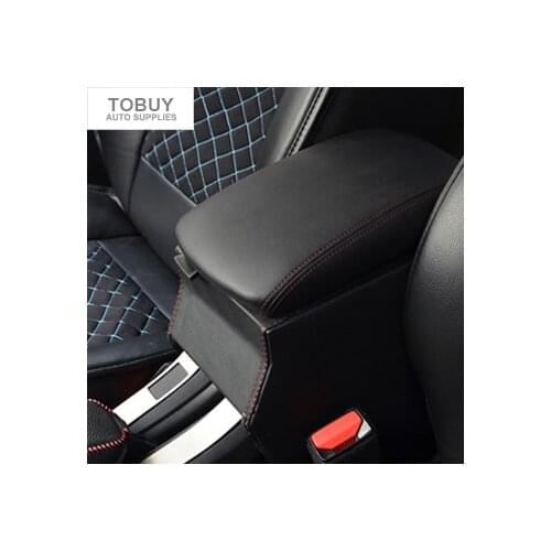 DEE High quality special leather vehicle central armrest box ,refit storage box for Peugeot 2008 car stickers cover