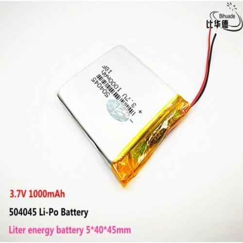 10pcs Liter energy battery Good Qulity 3.7V,1000mAH,504045 Polymer lithium ion / Li-ion battery for TOY,POWER BANK,GPS,mp3,mp4