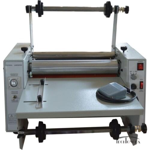 15In All Steel Roller Thermal Laminator Single Double Sides Laminating with Foot Control