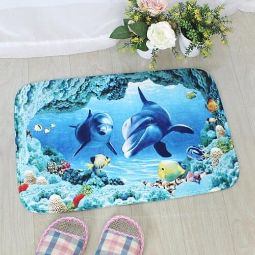 40*60cm Ocean World Hallway Entrance Doormat Non-Slip Floor Mat Tapis Bathroom Carpet tapetes para casa Kitchen Rugs Karpet UD58