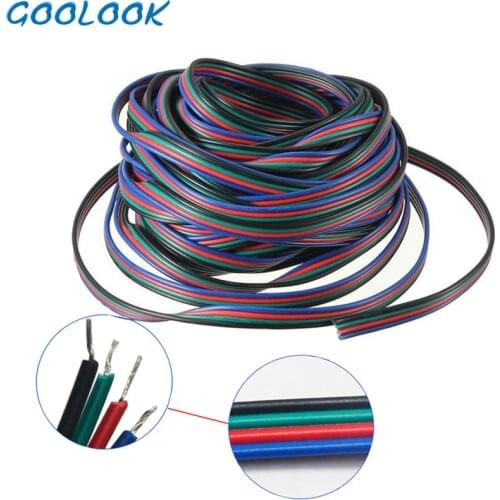 5M 10M 4 Pin Wire Extension Connector Cable Cord Led Rgb Connector For Connecting For SMD 5050 2835 RGB LED Strip Light