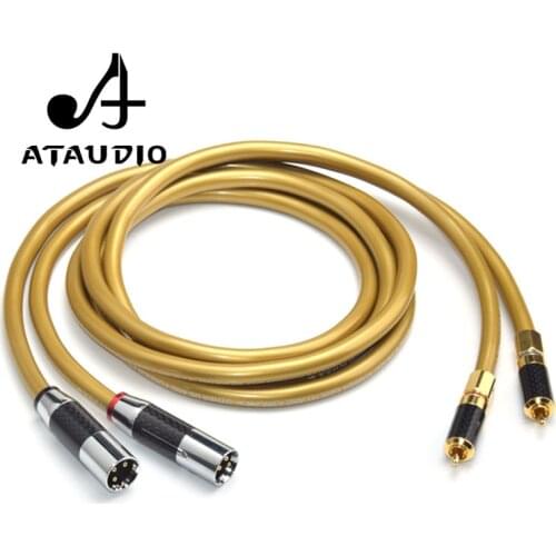 ATAUDIO Cardas 5C Copper Hifi 2RCA to 2XLR Cable Hi-end Rca Male to Xlr Male Audio Cable For Sound Equipment