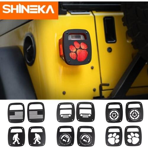 SHINEKA Car Accessories Tail Light Guard Rear Lamp Cover for Jeep Wrangler TJ 97-06 Second Generation