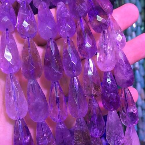 Drop shape natural ametrine stone beads natural gemstone beads DIY loose beads for jewelry making strand 15" wholesale