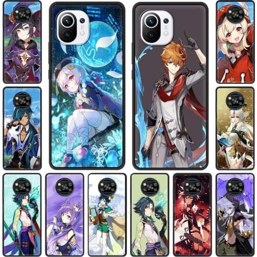 Case For Xiaomi Poco X3 NFC 6.67 inch Phone Cover For Mi 10T Pro Note 10 Lite 5G 9T 11 CC9 9 Shell Genshin Impact Popular Game
