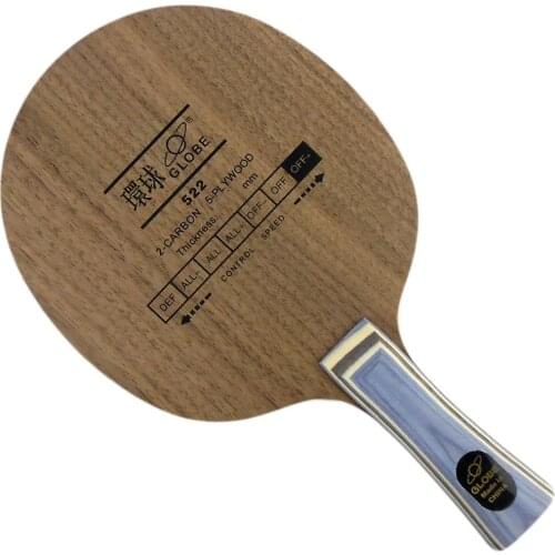 Globe 522 (5 Wood + 2 Carbon) OFF+ Table Tennis Blade for PingPong Racket