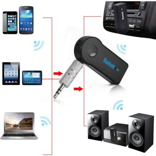 Handfree Car Bluetooth Music Receiver Universal 3.5mm Streaming A2DP Wireless Auto AUX Audio Adapter With Mic For Phone MP3