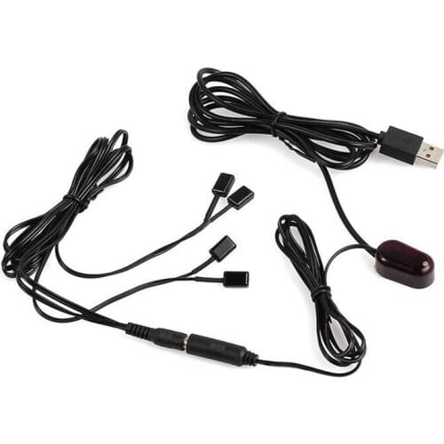 IR Repeater Infrared Remote 1 Receiver 4 Emitters Control Kit Hidden IR System for Satellite TV Receiver CD DVD Blu-ray Player