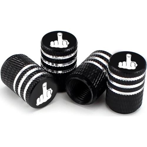 Laser Print Middle Finger Car Type Valve Cap Aluminum Tire Valve Stem Caps Wheel Dust Covers For Audi Bmw Toyota Honda Hyundai