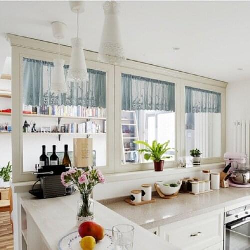 Kitchen coffee curtains, small fresh curtains, short lace curtains