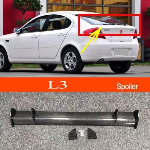 L3 Real Carbon Fiber GT-style Car-styling Sporty Rear Trunk Wing Spoiler for Lotus L3 Sedan