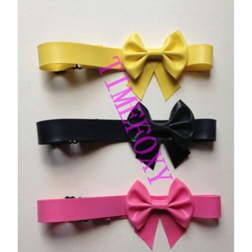 Hand make latex bow collar rubber detachable collar fashion men and women collar party accessories