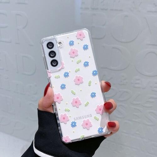 Small floral side pattern for Samsung S21 case s20fe s10plus note10plus samsung galaxy note 20 ultra case