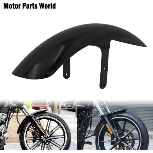 Motorcycle Bright Black Front Fender Mudguards Cover ABS Plastic For Harley Softail Breakout FXSB 2013 2014 2015 2016 2017 2018