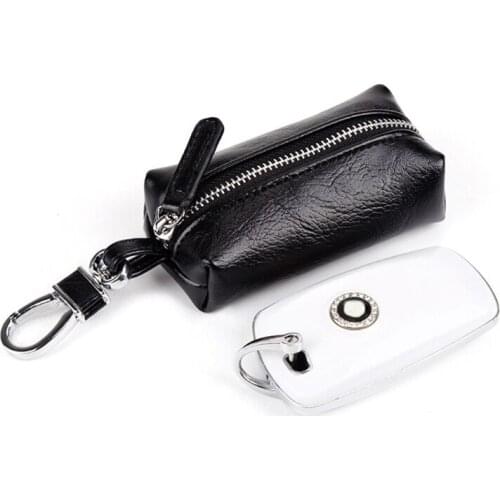 G5AE Men Women Synthetic Leather Car Key Ring Holder Case KeyChain Purse Bag Coin