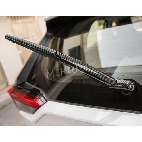 Rear Windscreen Wiper Cover Trims For Toyota RAV4 Hybrid Adventure 2019 2020 Carbon Fiber
