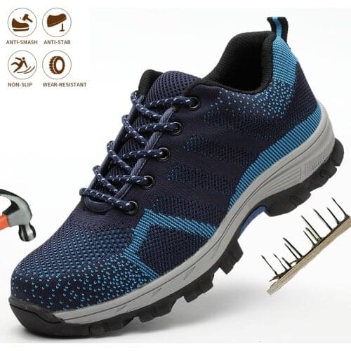 Indestructible Men Safety Work Shoes Steel Toe Cap Lightweight Anti-smashing Anti-piercing Boots Comfort Protection Shoes