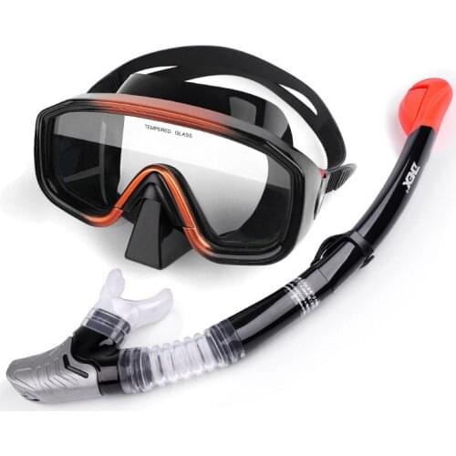 New High Quality 1 Set Anti-fog Scuba Diving Swimming Goggles Mirror Underwater Easy Breath Dry Snorkel Tube