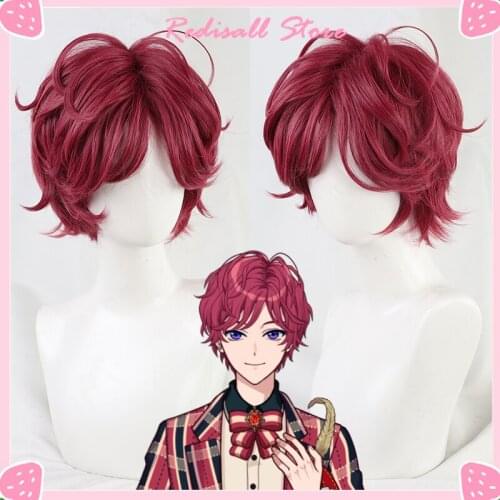 Promise of Wizard Chloe Wig Cosplay Red Short Hair Heat Resistant Synthetic Halloween Free Wig Cap for Adult Unisex