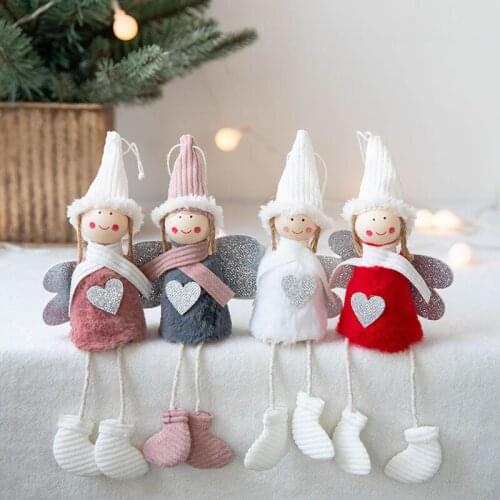 Christmas Wool Felt Plush Small Pendant Angel Girl Plush Pendant Christmas Tree Decoration Pendant Christmas Decorations