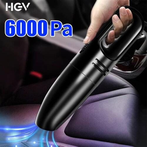 HGV Wireless Car Vacuum Cleaner Wet and Dry Portable 120V Powerful Strong Suction Mini Car Vacuum Cleaner for Car Desktop Office