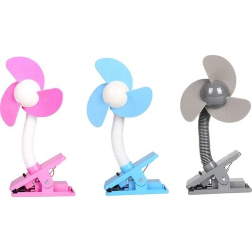 Portable Electric Mini Cart Fan Mute Baby Stroller Fan Summer Fan Soft Foam Fins Baby-friendly Not Cause Harm When Touched