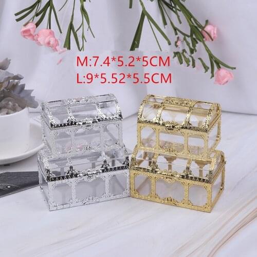Transparent Organizer Trinket Treasure Storage Mini Home Case Chest Collectibles Desktop Gem Candy Makeup Pirate Jewelry Box