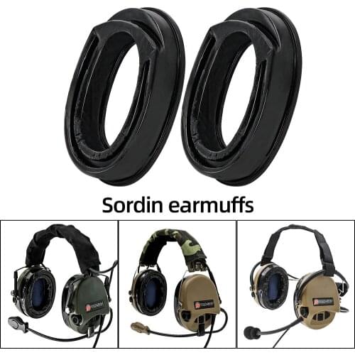 Sordin Tactics Headsets Pickup Noise Reduction Airsoft Headphones Comfortable Replacement Earmuffs Sightlines Gel Ear Pads