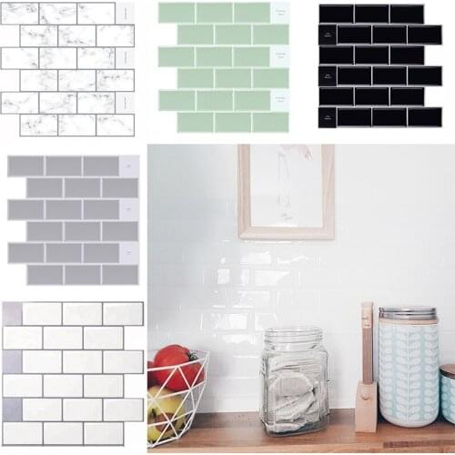 Thicker White Subway Tiles Peel and Stick Premium Wall Stickers Tiles Stick on Tiles for Kitchen Backsplash - One Piece Pack