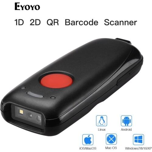 Eyoyo EY-004A high speed pocket USB bluetooth QR Code Mini Handhled 1D 2D Barcode Scanner for IOS Android Tablets Windows PC