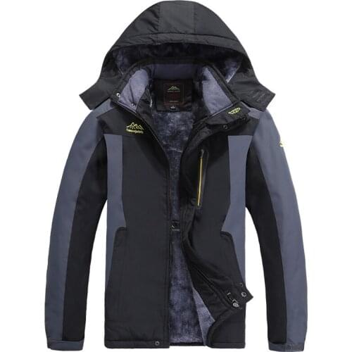Winter Parka Men Windbreaker Plus Velvet Thick Warm Windproof Fur Coats Male Hooded Jackets Mens Overcoat Plus Size 7XL 8XL